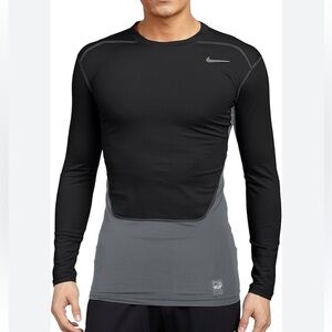 Nike Pro Combat Hyperwarm Lite Black dry fit compression shirt